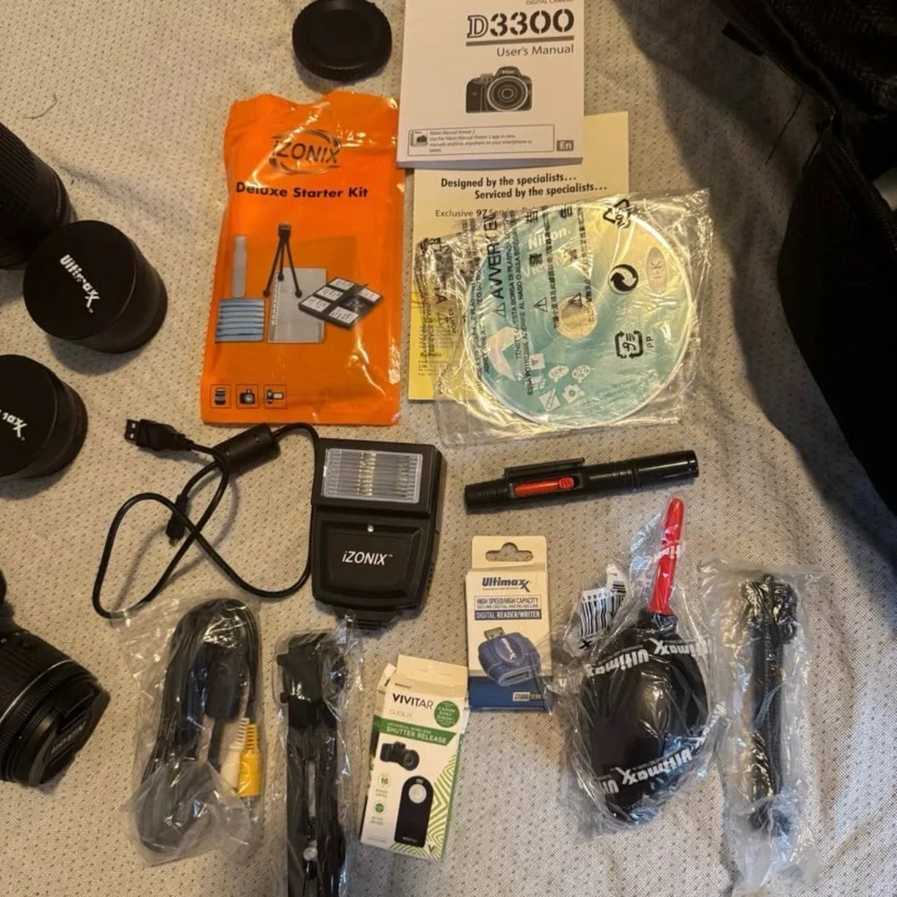 Nikon Black DSLR Camera Set with Accessories